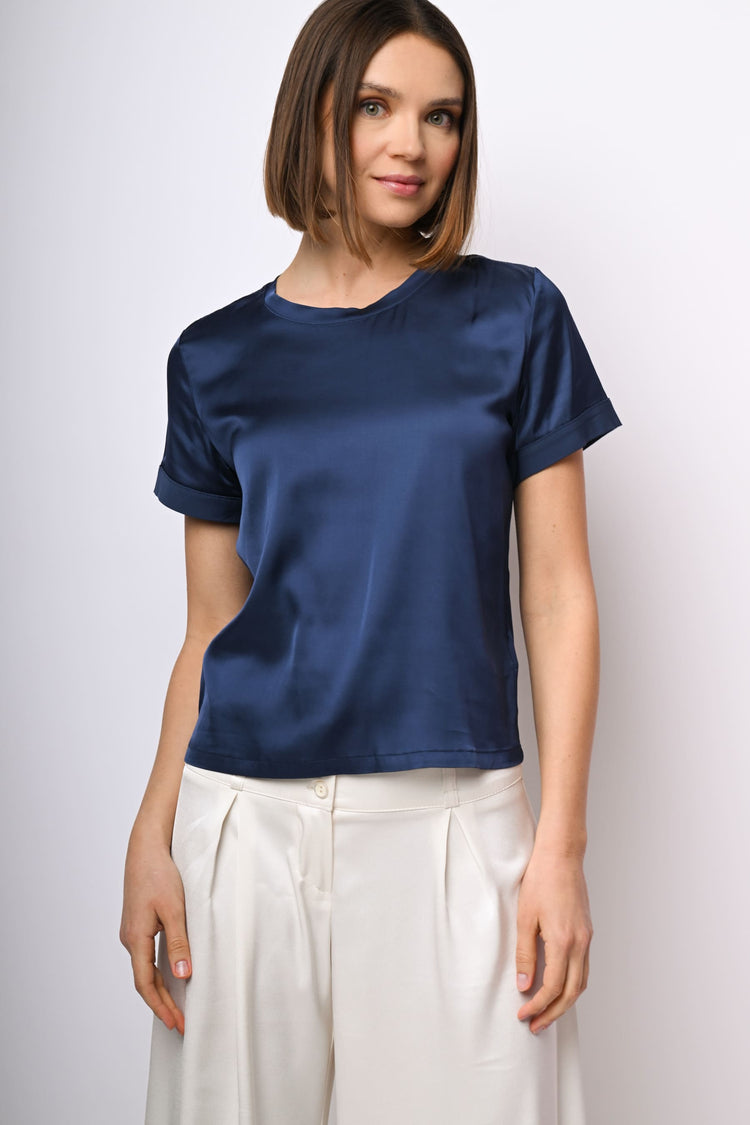 T-shirt in raso di viscosa