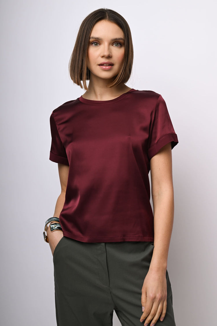 T-shirt in raso di viscosa
