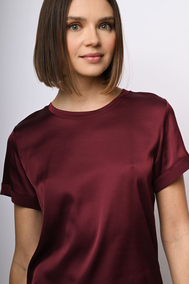 T-shirt in raso di viscosa