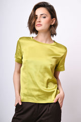 T-shirt in raso di viscosa