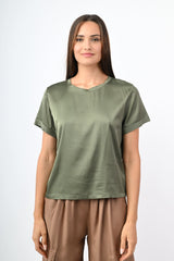 T-shirt in raso di viscosa