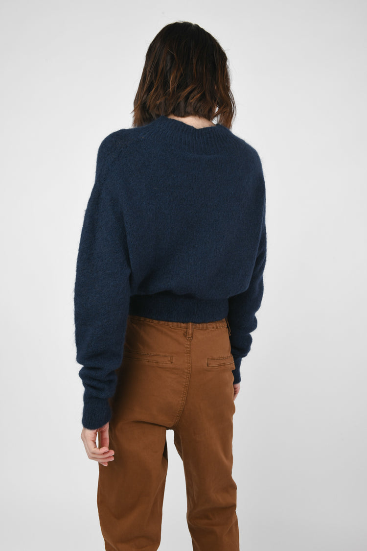 Pull crop misto lana mohair
