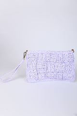 Pochette in paglia intrecciata