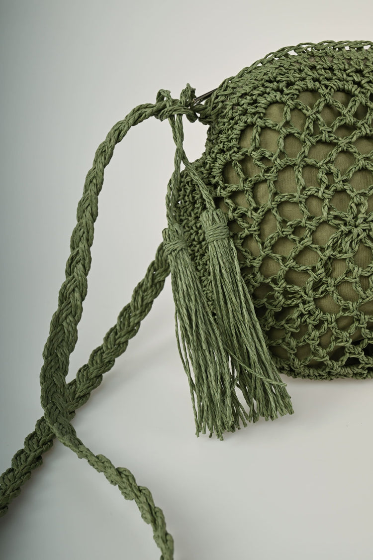 Borsa tonda in paglia