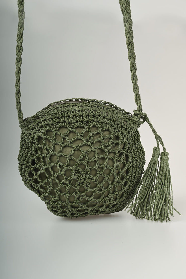 Borsa tonda in paglia