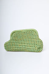 Pochette intrecciata con fili lamé