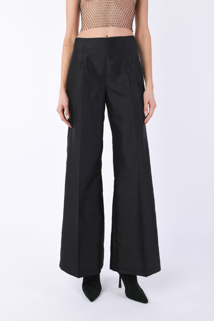 Pantaloni palazzo in shantung