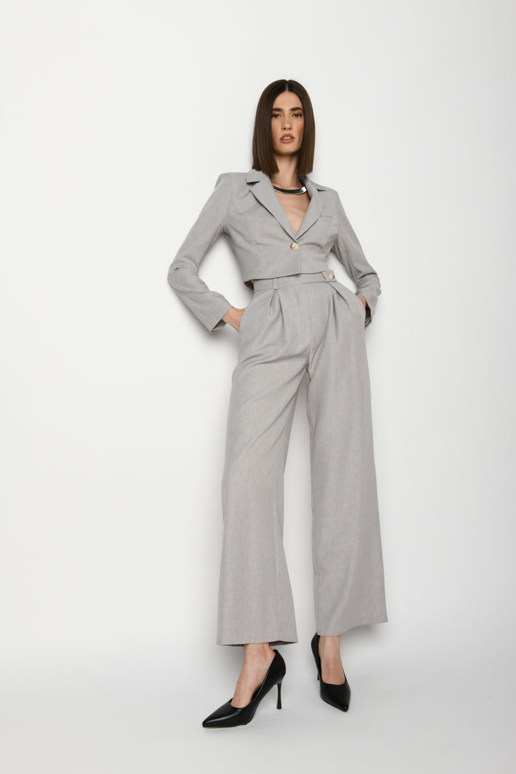 Pantaloni palazzo con pinces