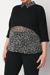 Blusa premaman effetto 2-in-1