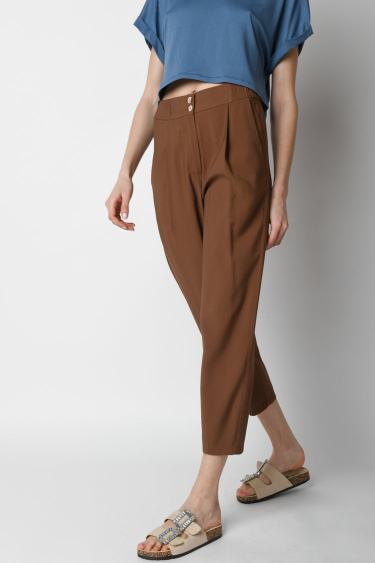 Pantaloni baggy misto viscosa