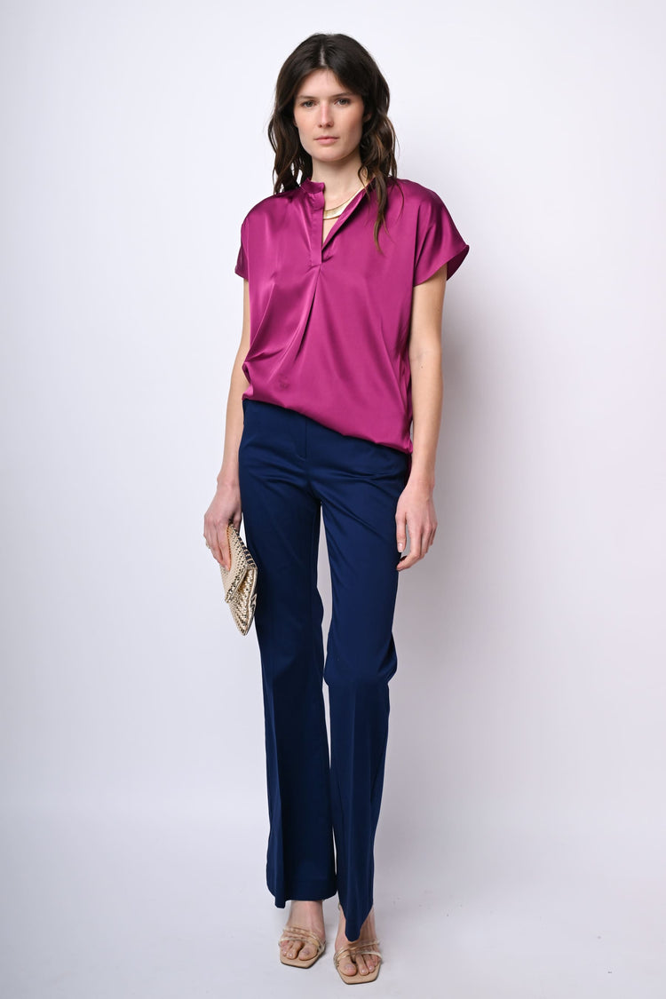 Pantaloni in cotone a zampa