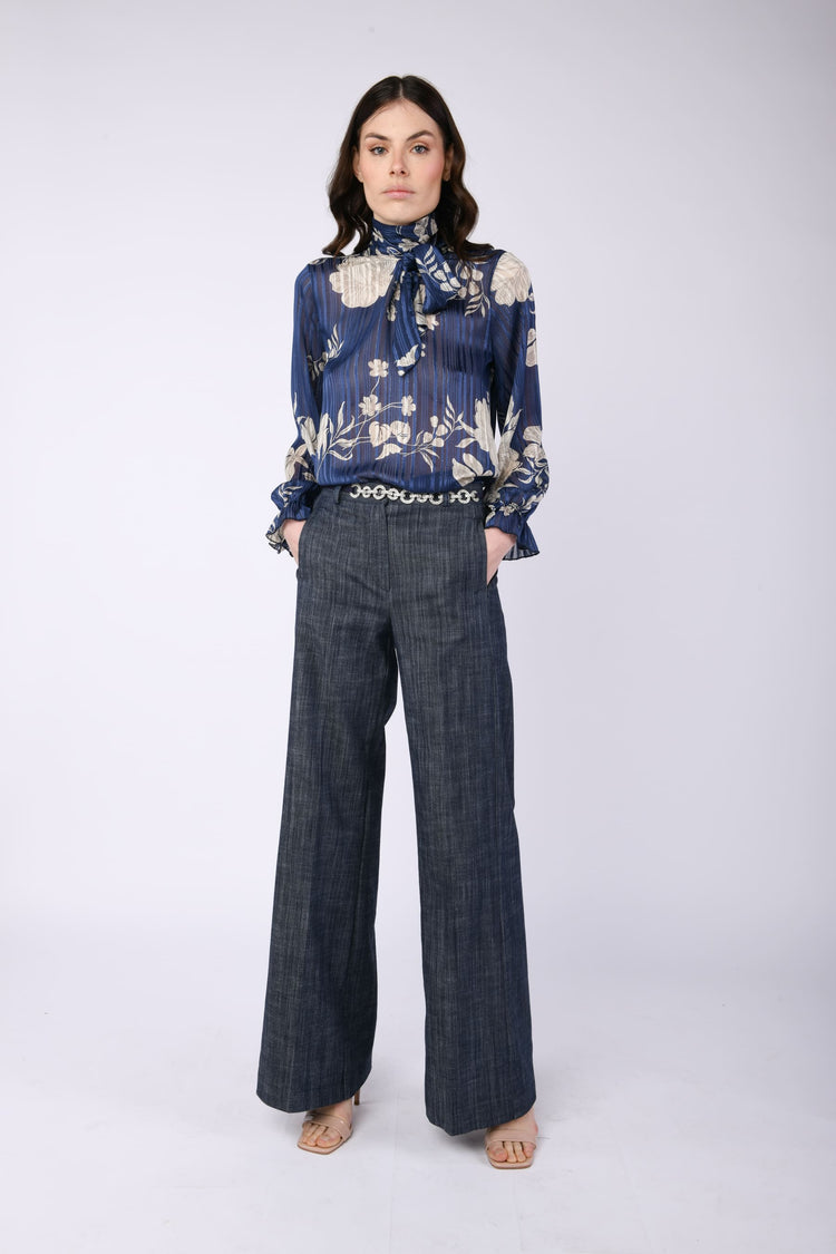 Pantaloni in tela misto cotone
