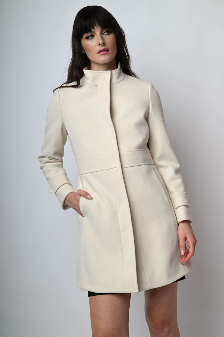 Cappotto con colletto alla coreana