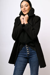 Cappotto con cappuccio e zip