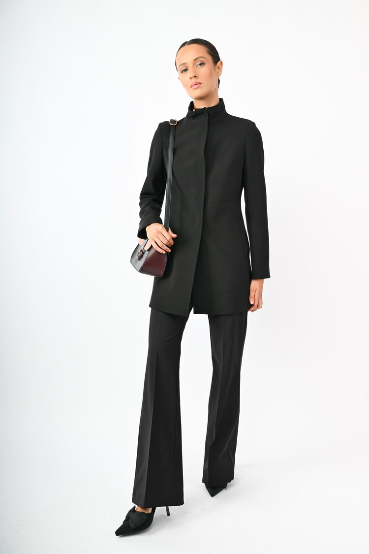 Cappotto con colletto alla coreana