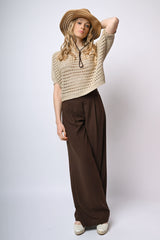 Pantaloni palazzo con pieghe