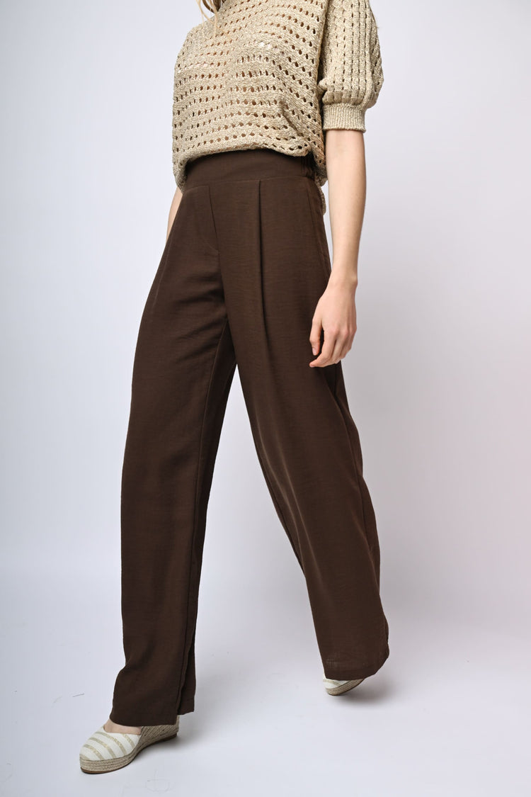Pantaloni palazzo con pieghe