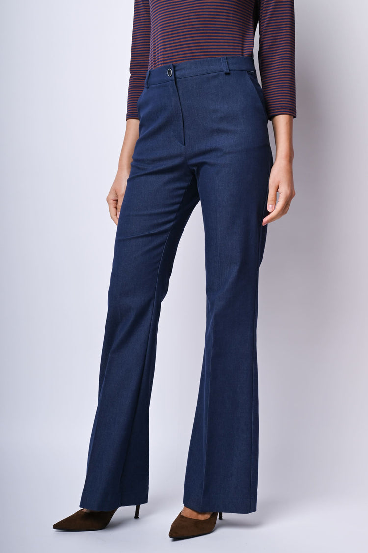 Pantaloni svasati misto viscosa