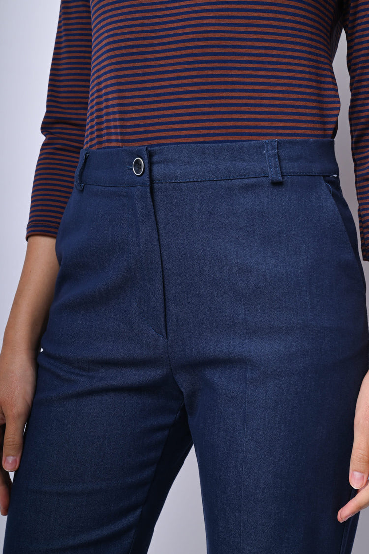 Pantaloni svasati misto viscosa