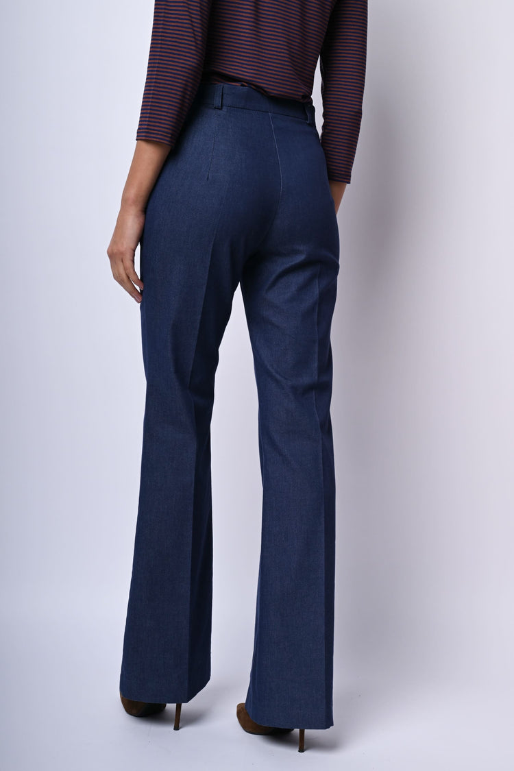 Pantaloni svasati misto viscosa