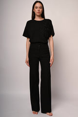 Pantaloni palazzo con bottoni