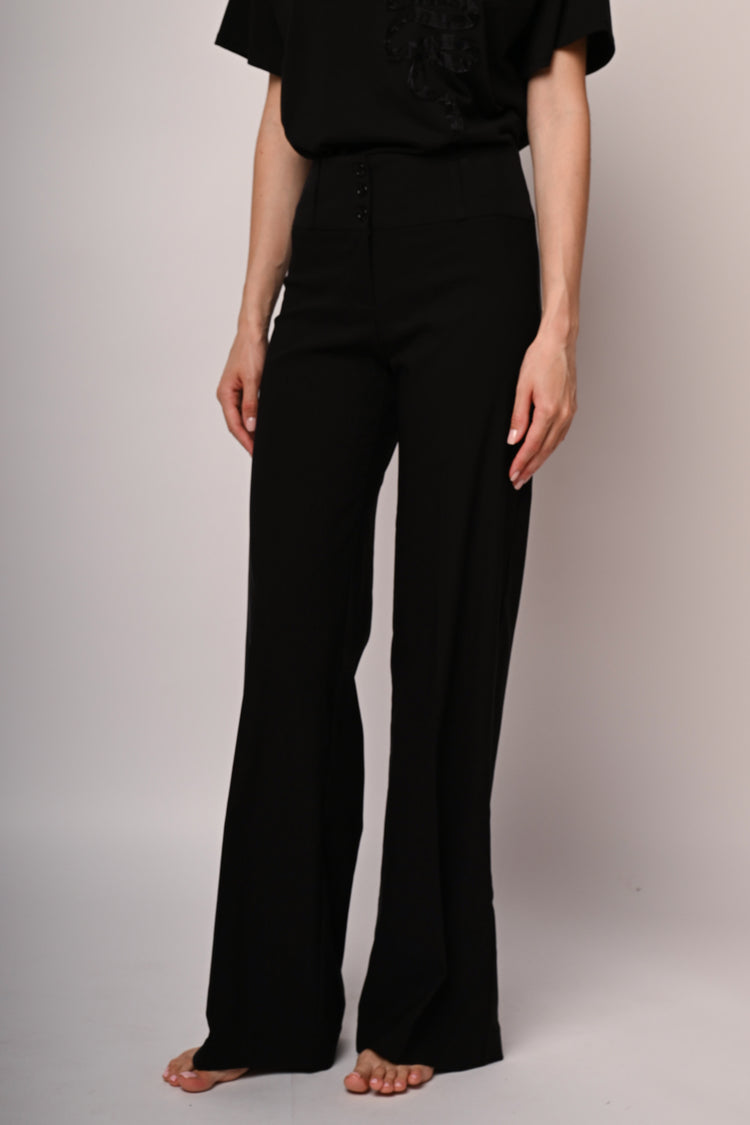 Pantaloni palazzo con bottoni