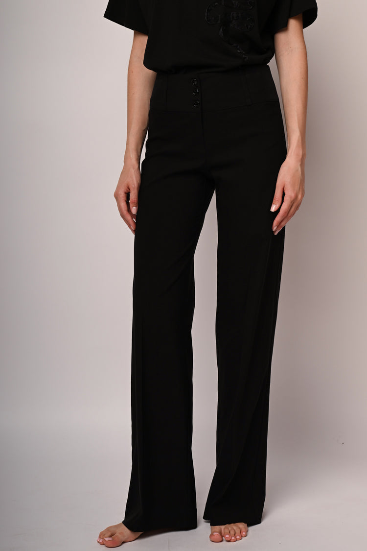 Pantaloni palazzo con bottoni