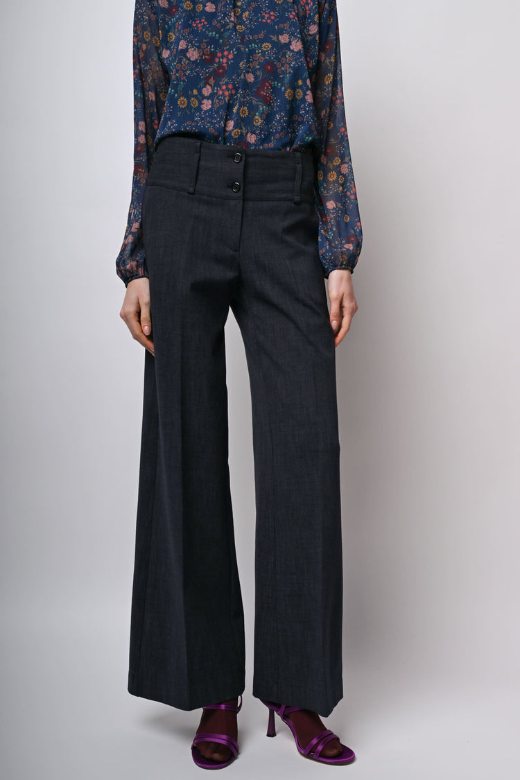 Pantaloni palazzo misto viscosa
