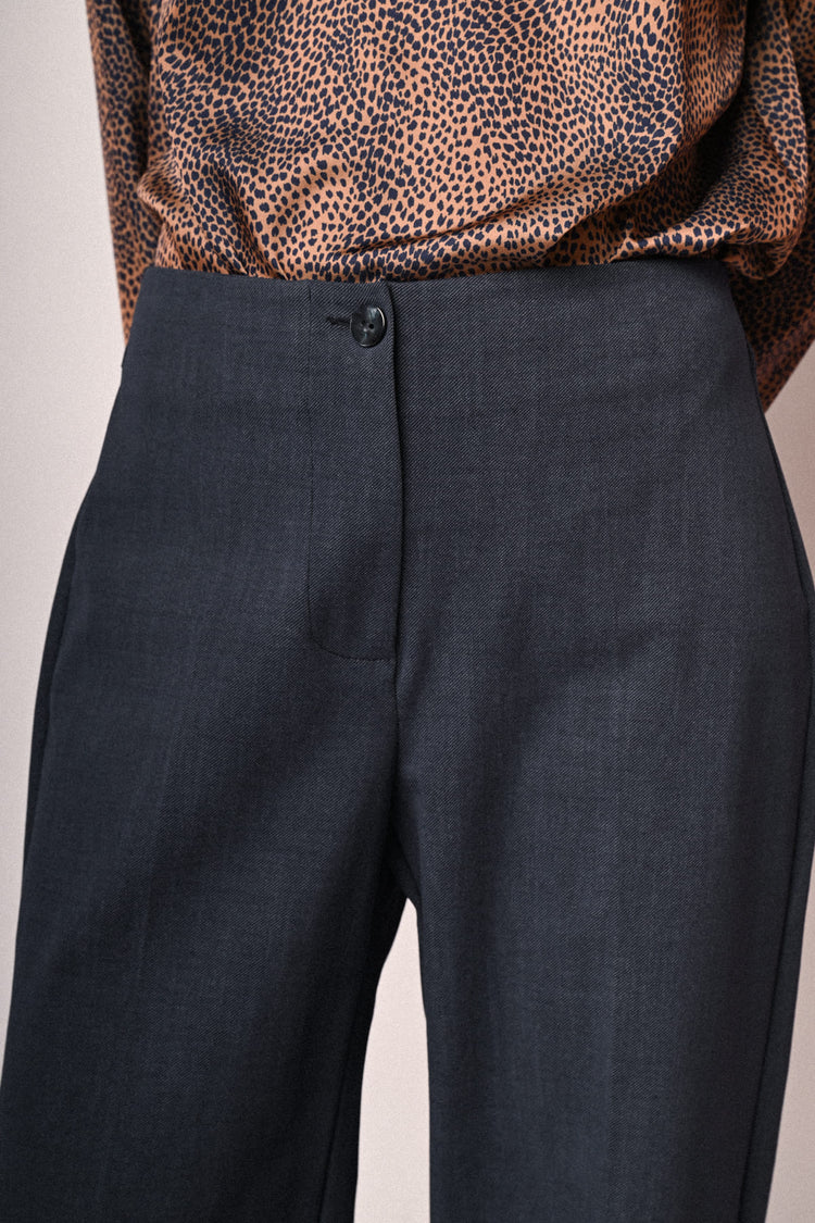 Pantaloni palazzo effetto denim