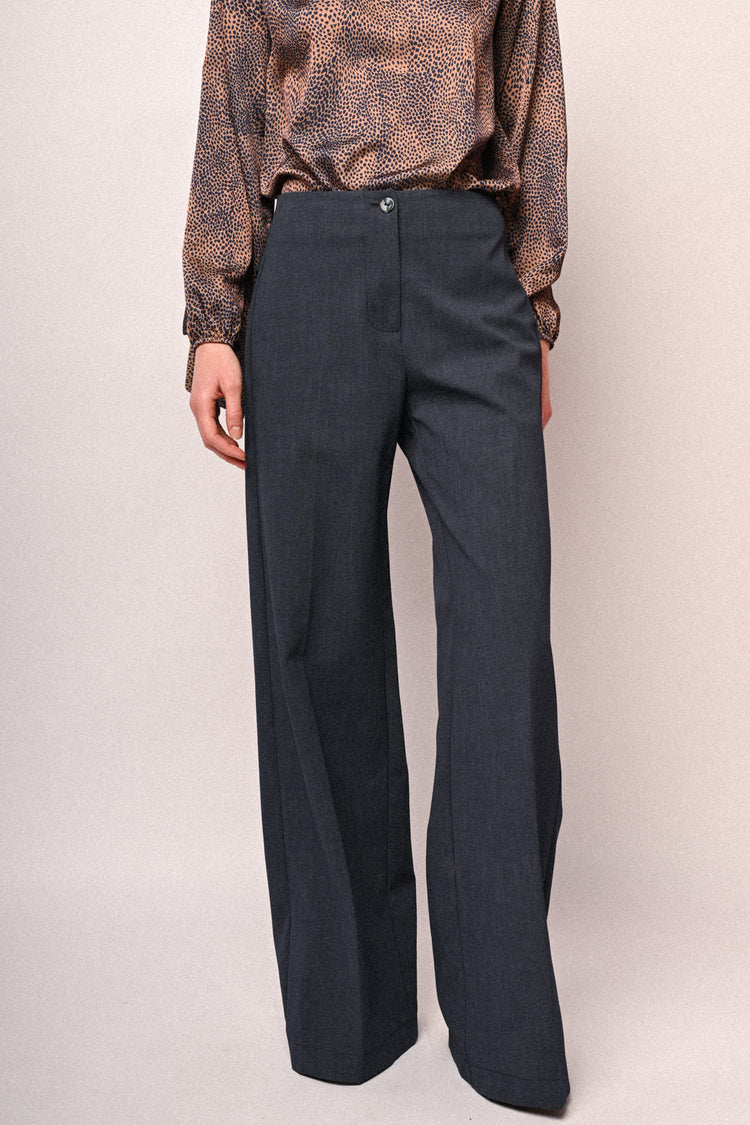 Pantaloni palazzo effetto denim