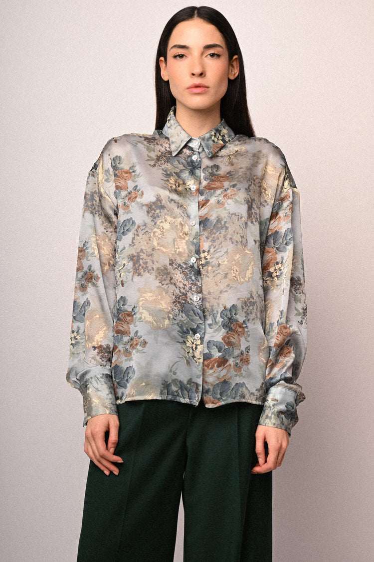 Camicia a stampa floreale