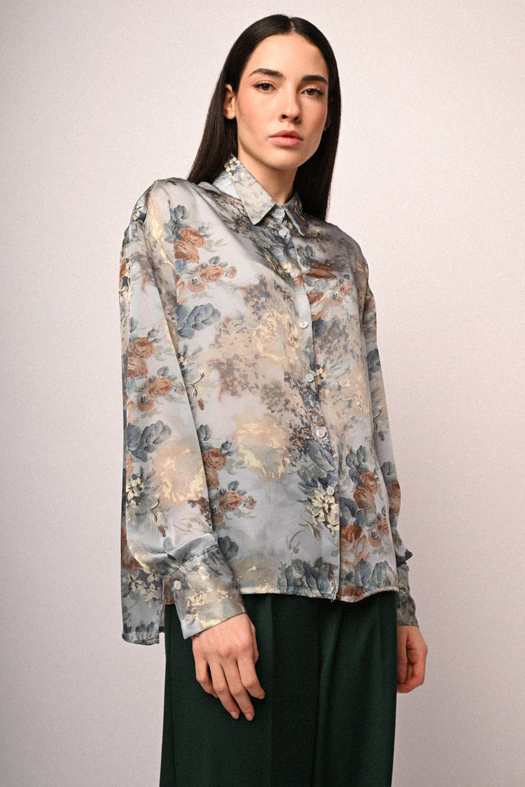 Camicia a stampa floreale