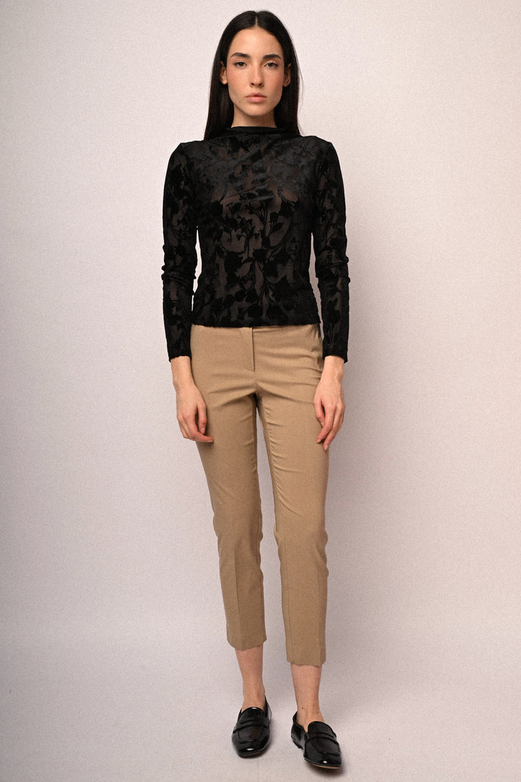 Pantaloni slim-fit misto viscosa