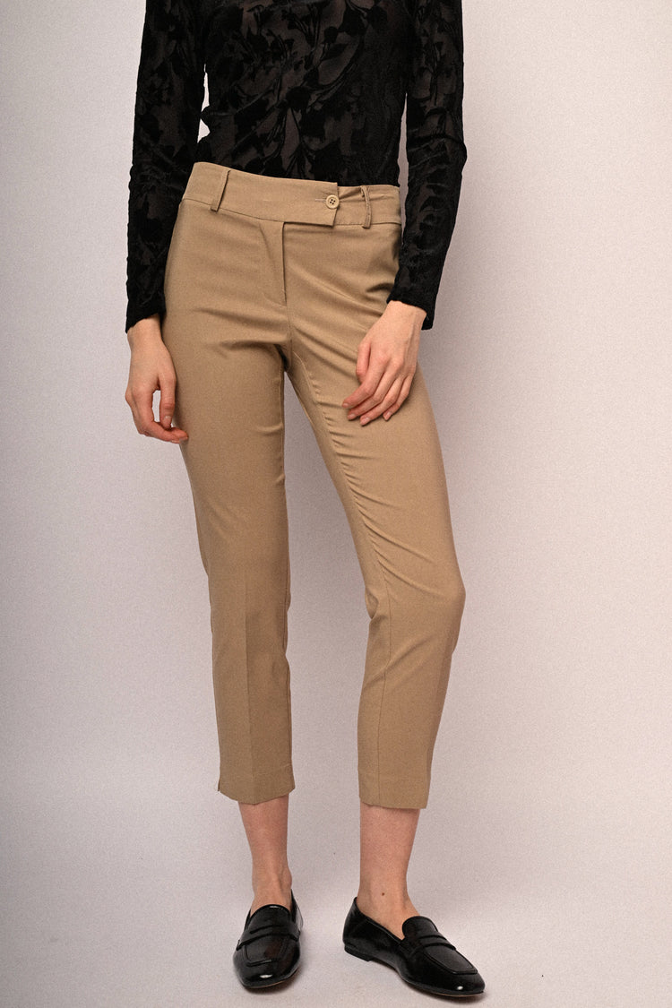 Pantaloni slim-fit misto viscosa