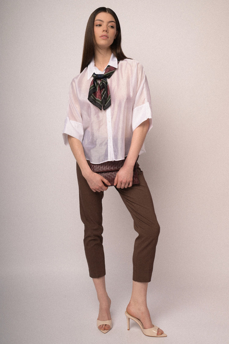 Pantaloni slim-fit misto viscosa