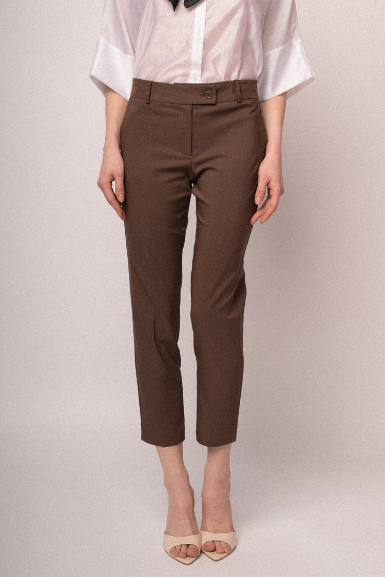 Pantaloni slim-fit misto viscosa