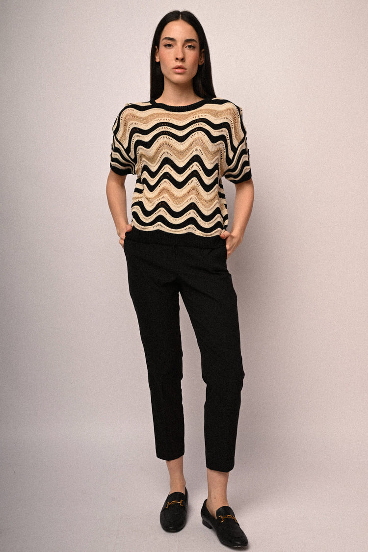 Pantaloni slim-fit misto viscosa