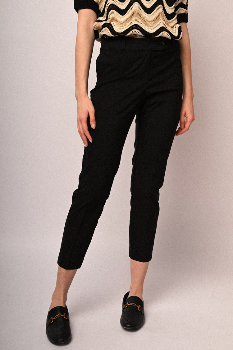 Pantaloni slim-fit misto viscosa