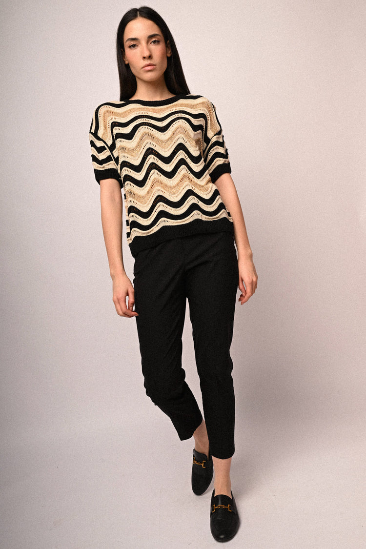 Pantaloni slim-fit misto viscosa