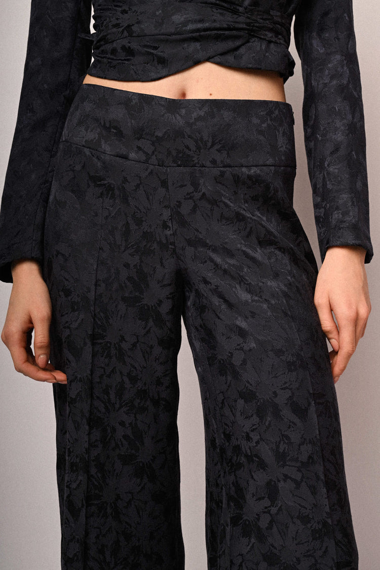 Pantaloni palazzo in jacquard
