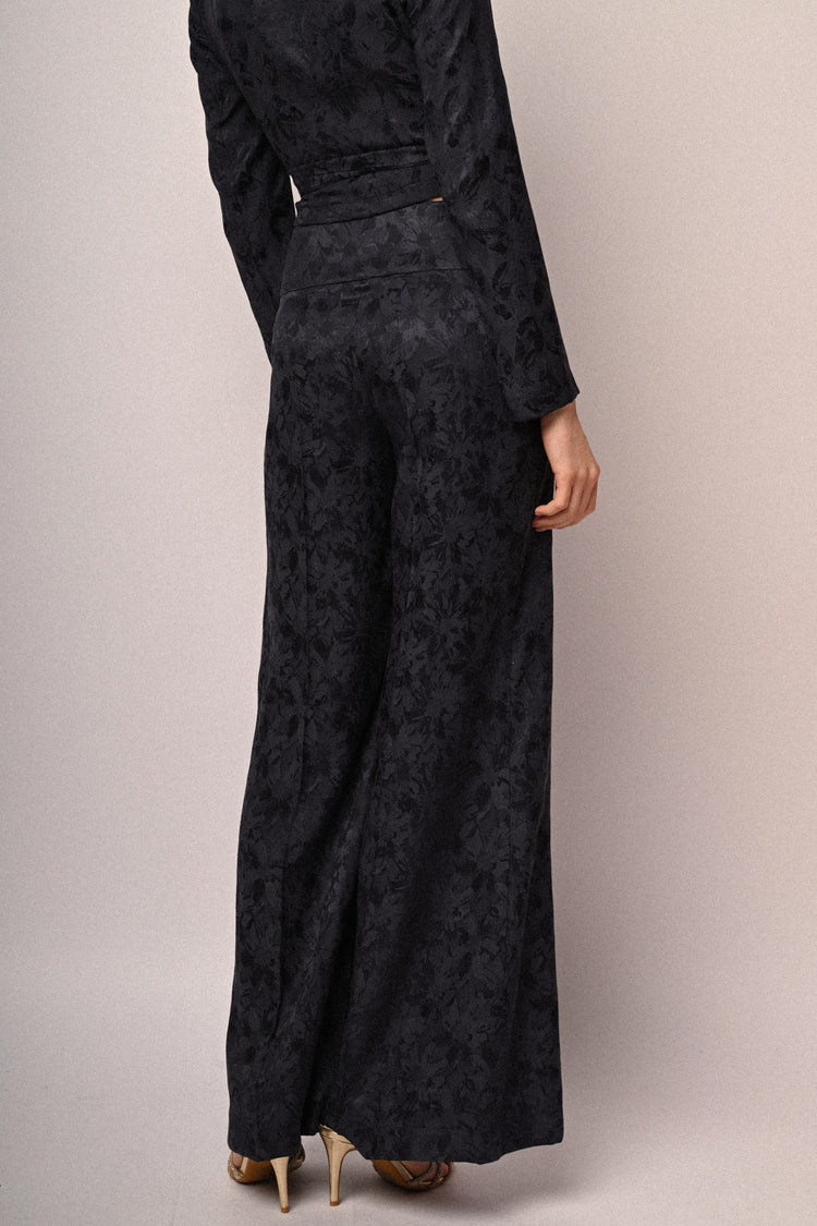 Pantaloni palazzo in jacquard