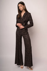 Pantaloni palazzo in jacquard