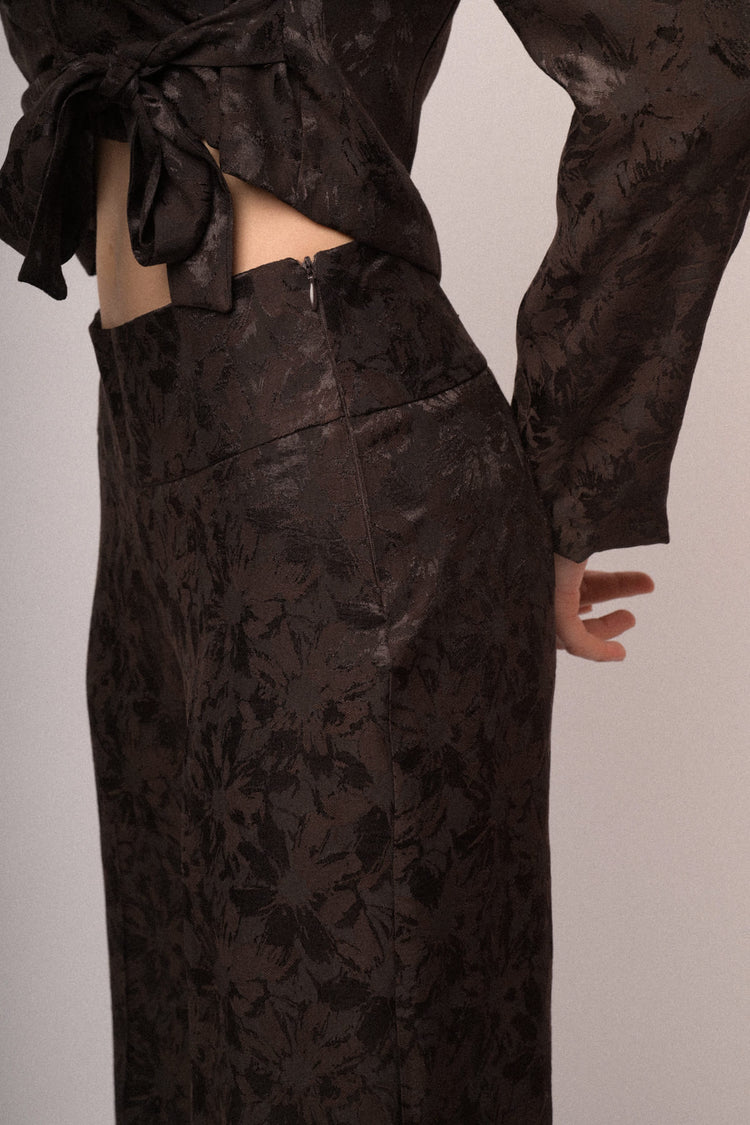 Pantaloni palazzo in jacquard