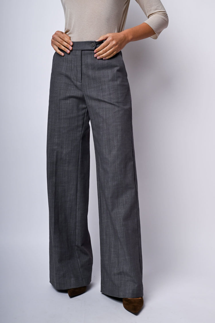 Pantaloni palazzo misto cotone
