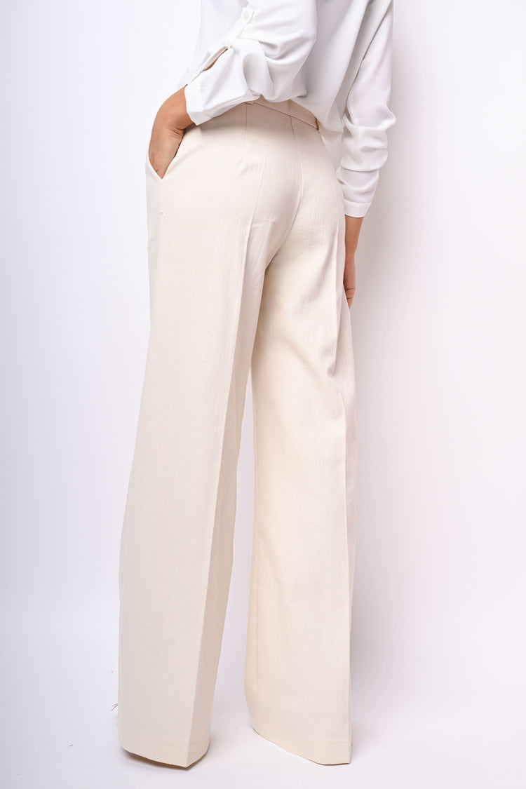 Pantaloni palazzo misto cotone