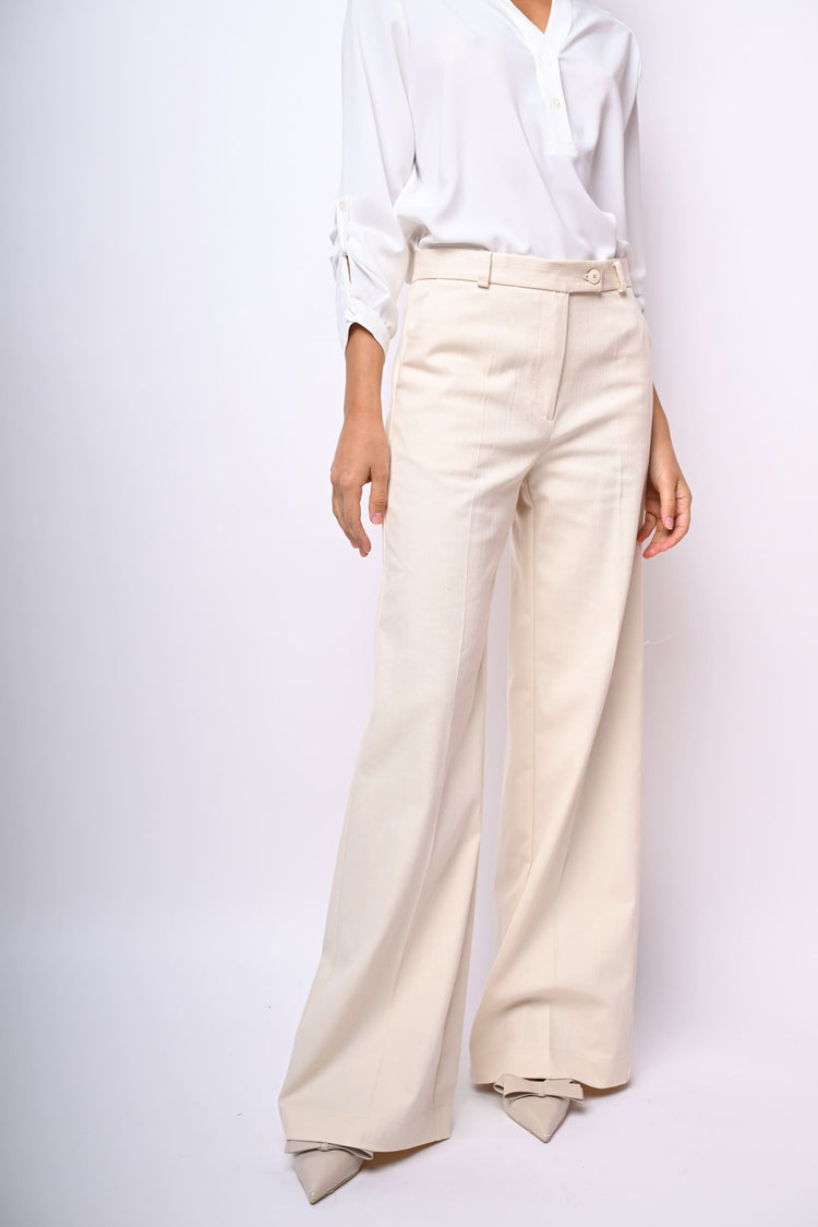 Pantaloni palazzo misto cotone