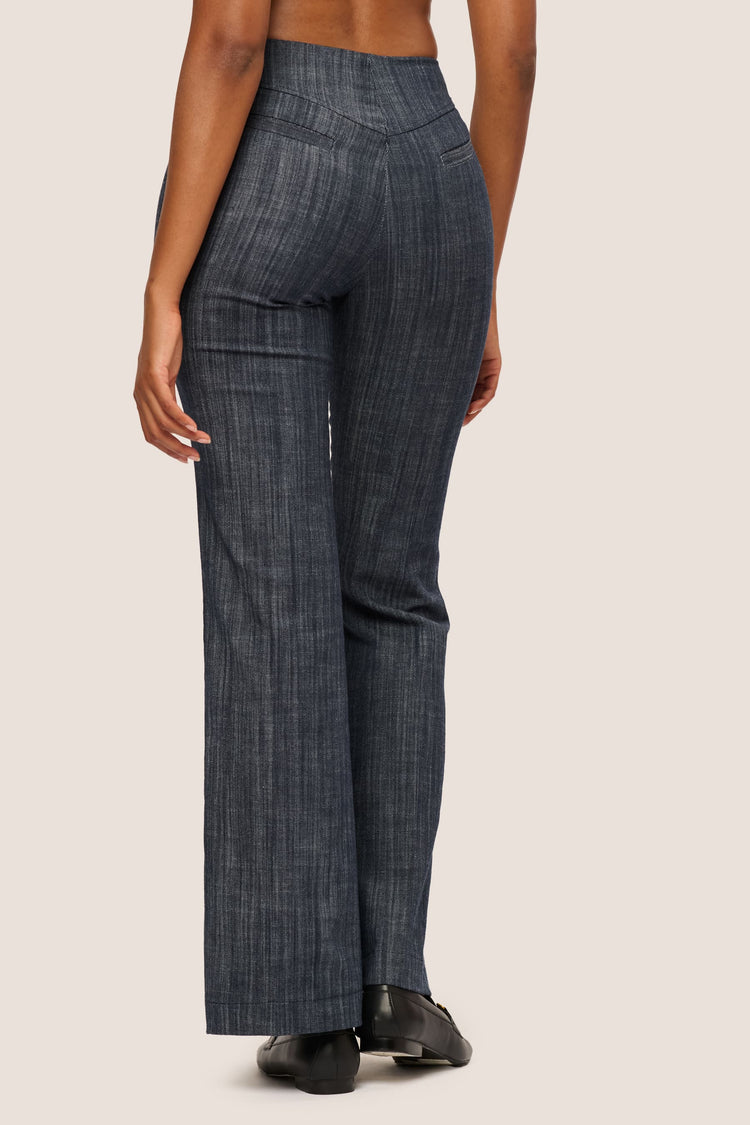 Pantaloni svasati effetto denim