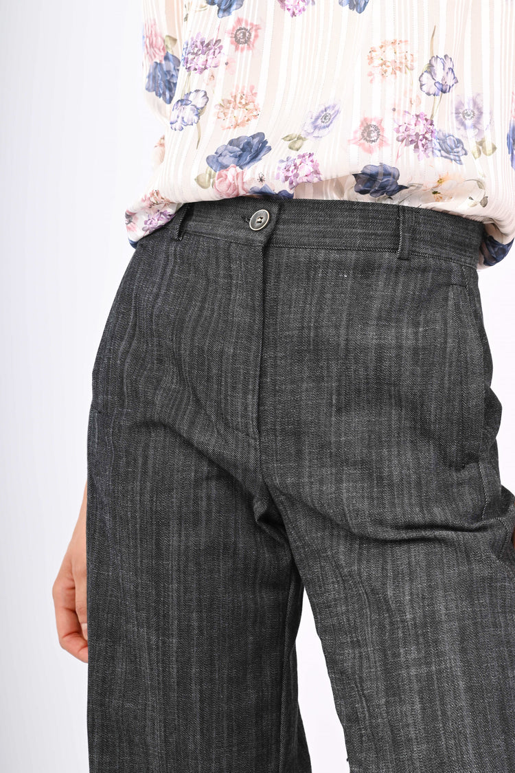 Pantaloni palazzo misto cotone