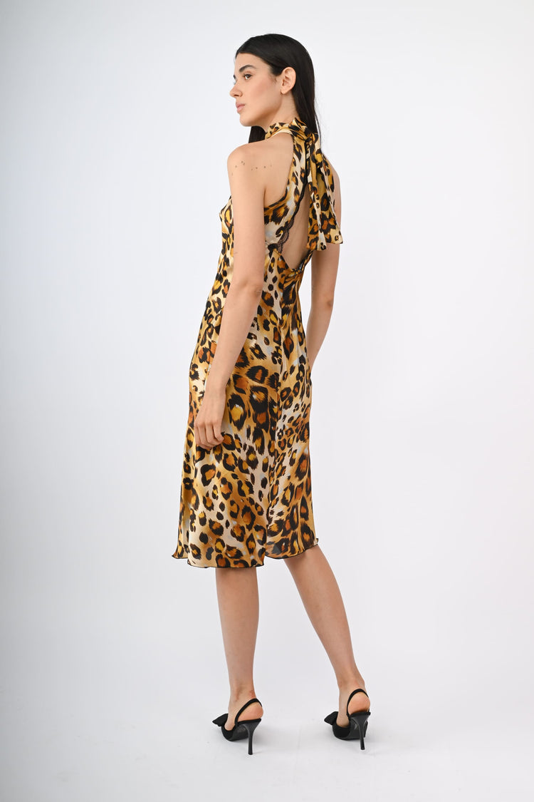 Abito allamericana con stampa leopardata