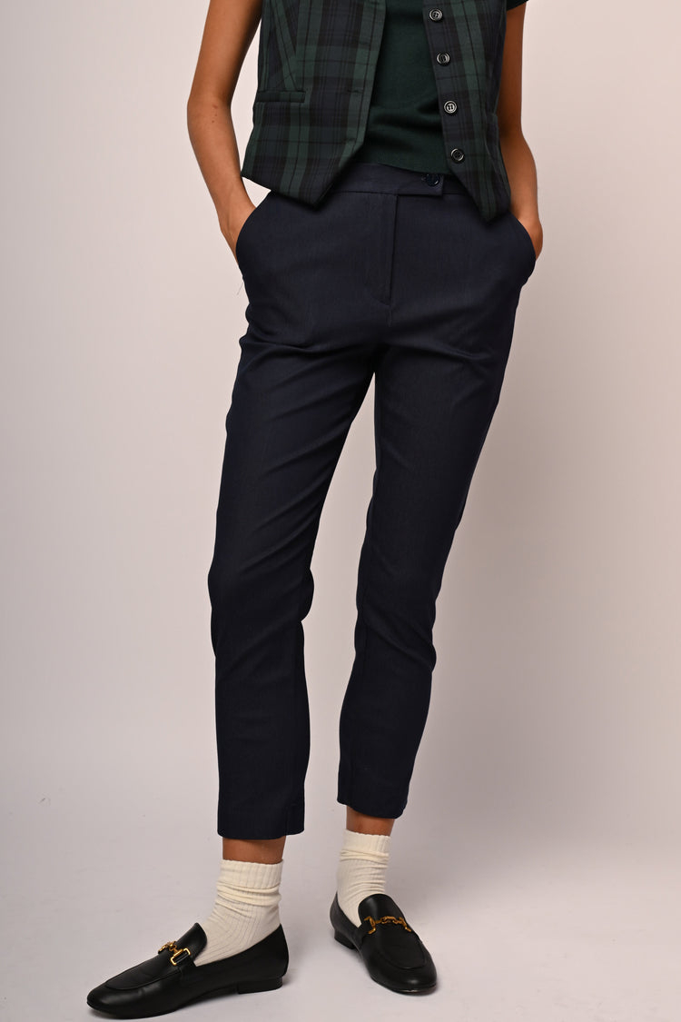 Pantaloni slim-fit misto viscosa
